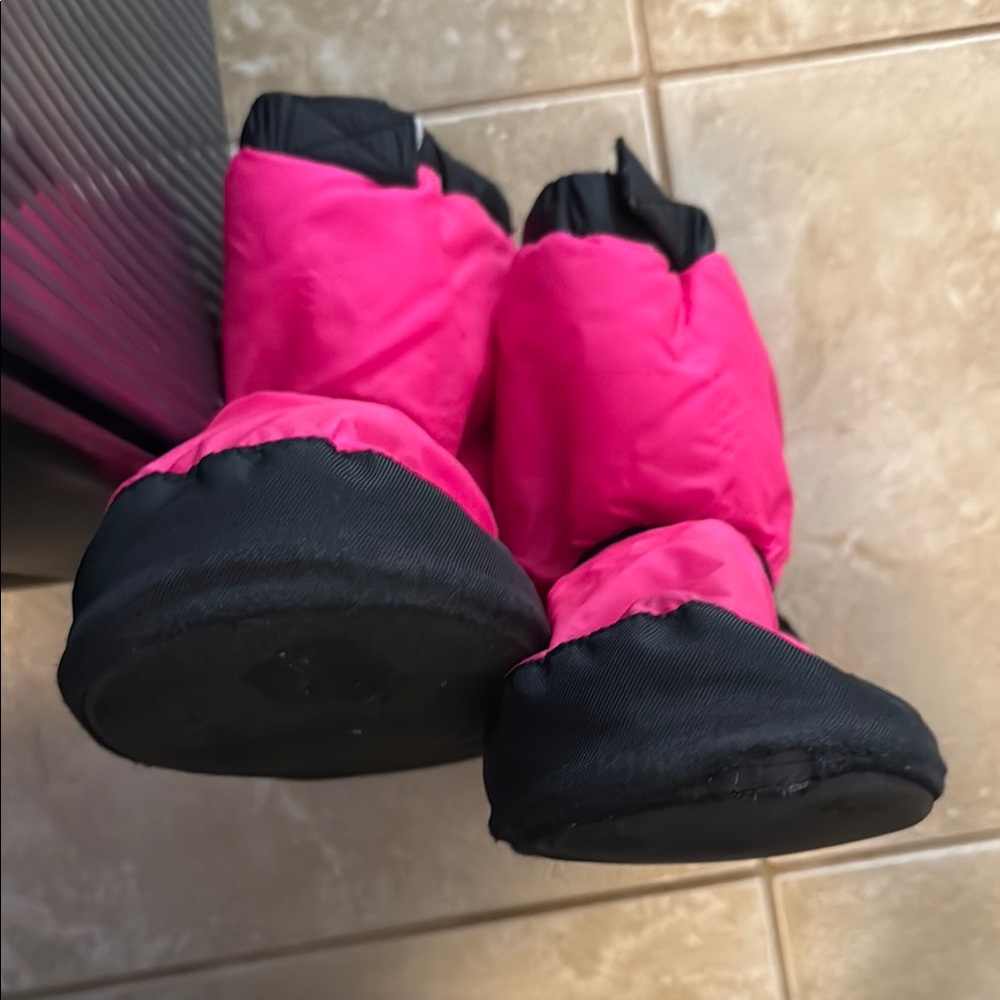 Pink and Black Block Dance Boots small - Picture 3 of 4